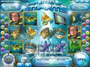 Play the secret of atlantis slot at Da Vinci's Gold