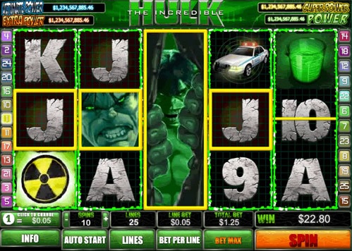 Play the Hulk slot at Casino.com